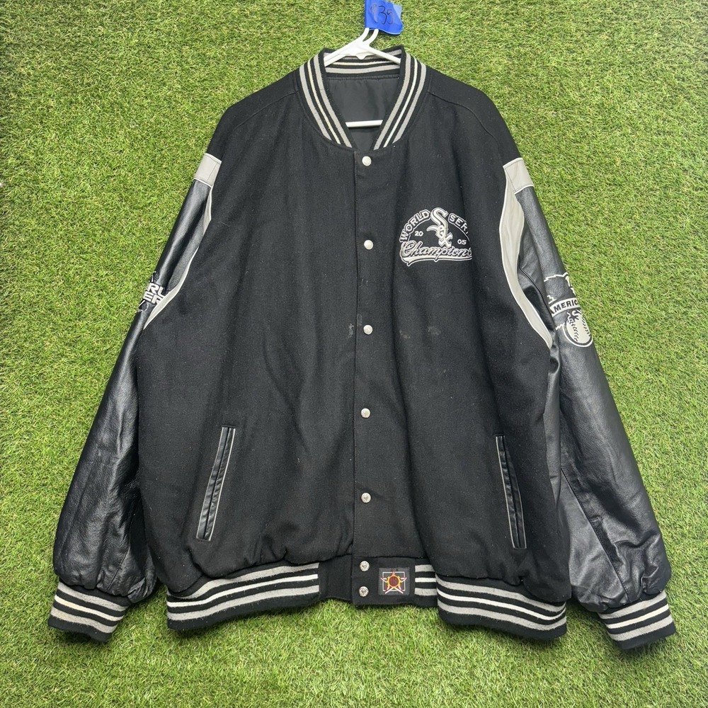 JH Design Chicago White Sox Jacket Mens 6XL Baseball 05 World Series Reversible